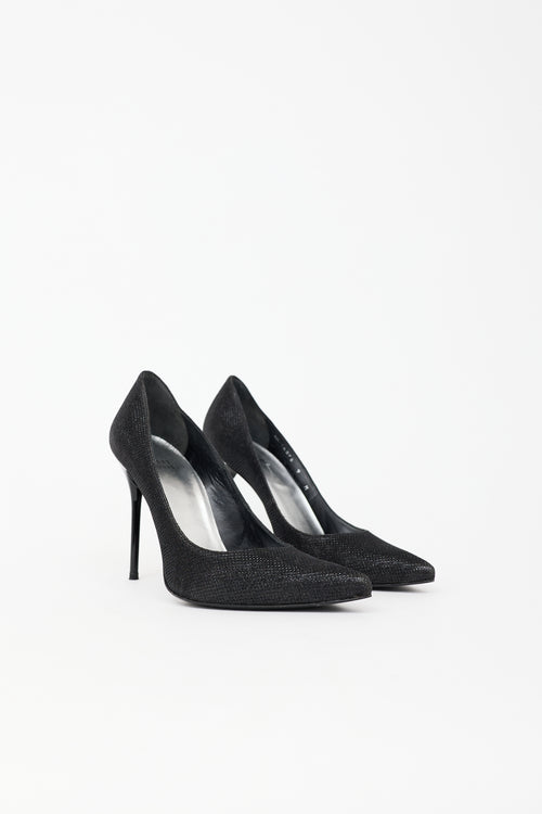 Stuart Weitzman Mesh Shimmer Flirt Pump