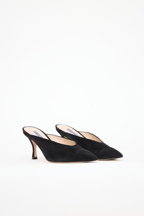 Stuart Weitzman Suede Lulah Mule
