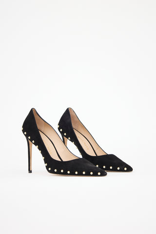 Stuart Weitzman Suede Pearl 100 Pump