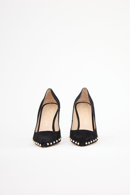 Stuart Weitzman Suede Pearl 100 Pump
