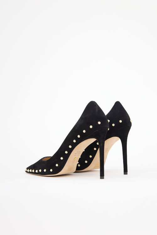 Stuart Weitzman Suede Pearl 100 Pump