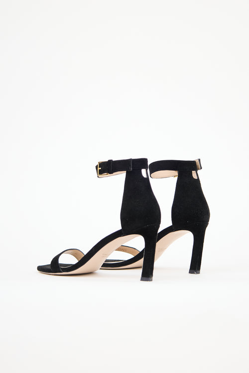 Stuart Weitzman Suede Squarenudist Sandal