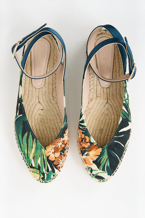 Stuart Weitzman Brocade Floral Toga Espadrille