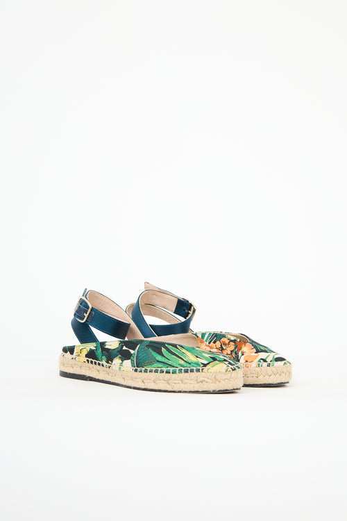 Stuart Weitzman Brocade Floral Toga Espadrille