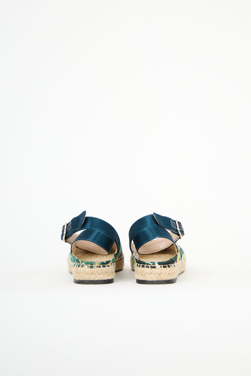 Stuart Weitzman Brocade Floral Toga Espadrille