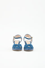 Stuart Weitzman Canvas Espadrille Wedge Sandal