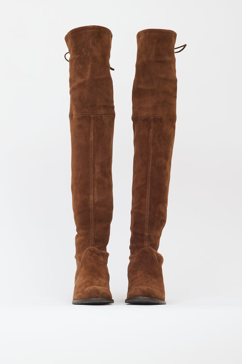 Stuart Weitzman Brown Suede Lowland Boot