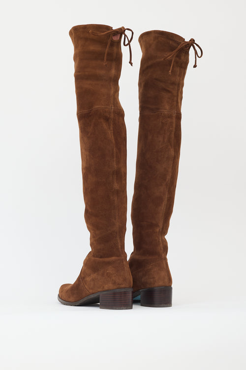 Stuart Weitzman Brown Suede Lowland Boot