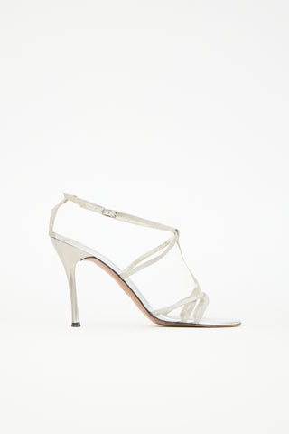 Stuart Weitzman Glitter Strappy Sandal
