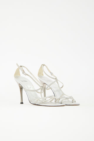 Stuart Weitzman Glitter Strappy Sandal
