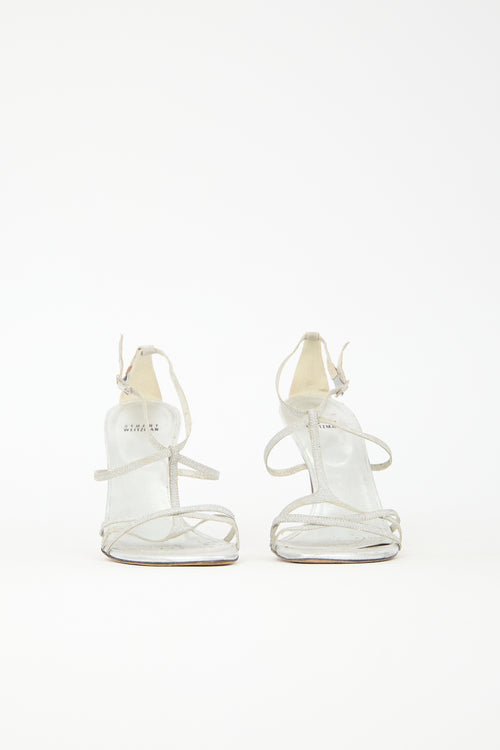 Stuart Weitzman Glitter Strappy Sandal