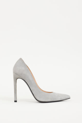 Stuart Weitzman Grey Suede Stuart Pump