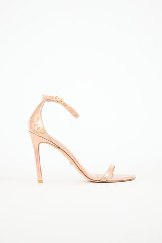 Stuart Weitzman Iridescent Leather Nudistcurve Sandal