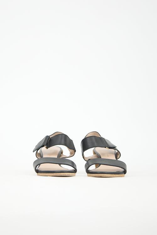 Stuart Weitzman Leather Broadband Sandal