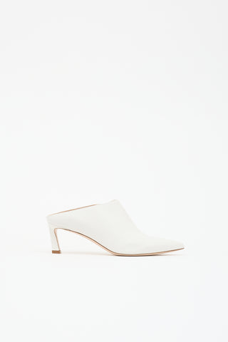 Stuart Weitzman Leather Pointed Toe Mule