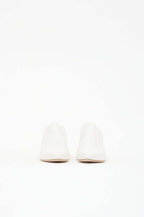 Stuart Weitzman Leather Pointed Toe Mule