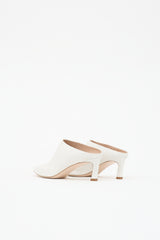 Stuart Weitzman Leather Pointed Toe Mule