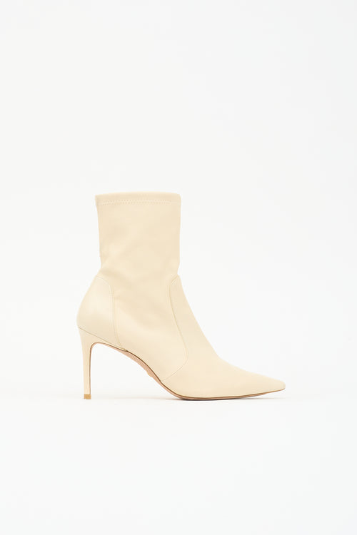Stuart Weitzman Leather Power Ankle Bootie