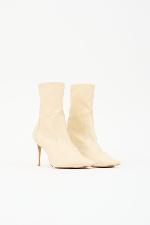 Stuart Weitzman Leather Power Ankle Bootie