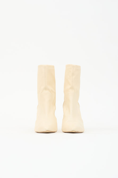 Stuart Weitzman Leather Power Ankle Bootie