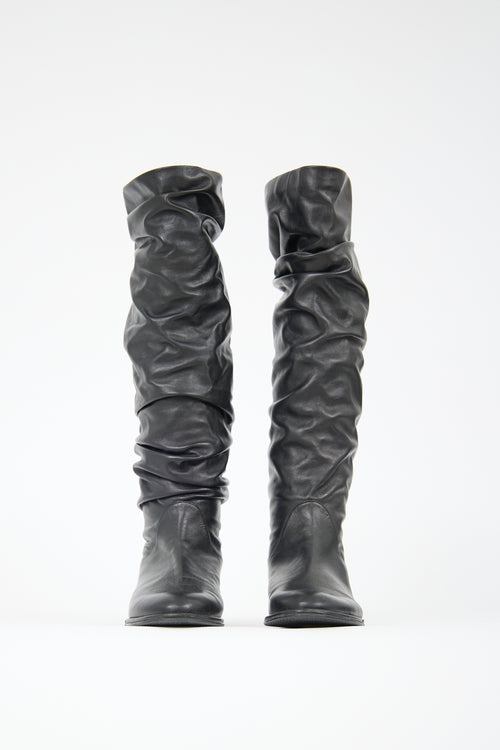 Stuart Weitzman Leather Slouch Boot