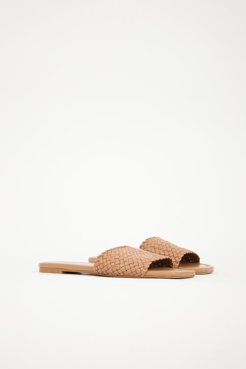 Stuart Weitzman Leather Waikiki Slide