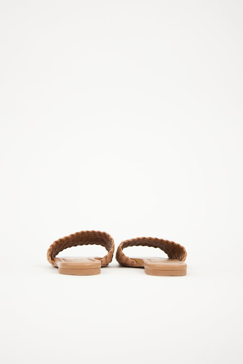 Stuart Weitzman Leather Waikiki Slide