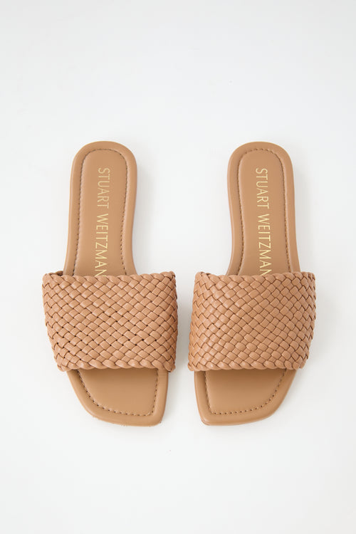Stuart Weitzman Leather Waikiki Slide