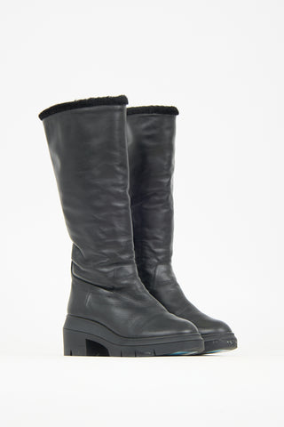 Stuart Weitzman Leather & Faux Fur Noho Boot