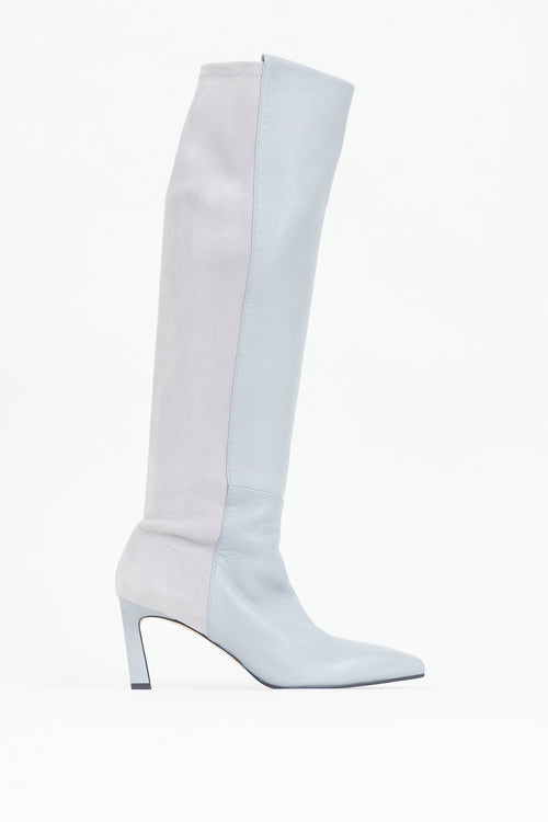 Stuart Weitzman Leather & Suede Demi Boot
