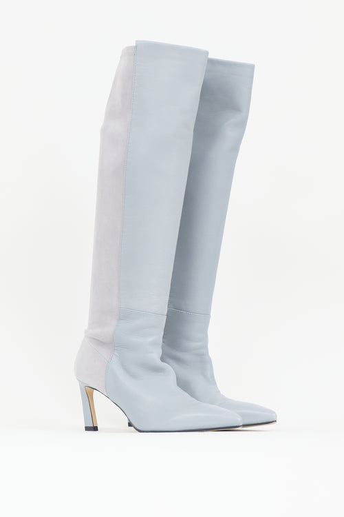 Stuart Weitzman Leather & Suede Demi Boot