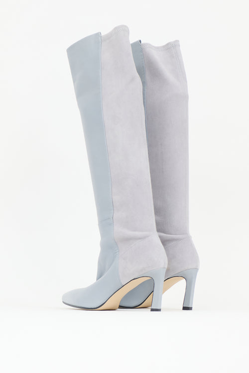 Stuart Weitzman Leather & Suede Demi Boot