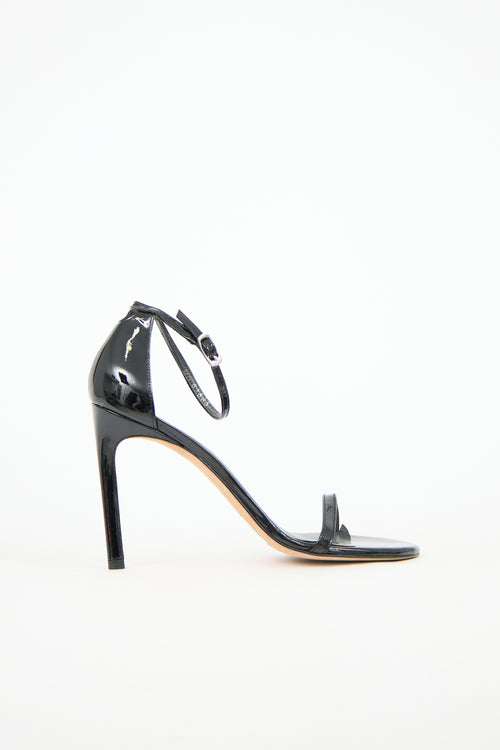 Stuart Weitzman Patent Nudistong Sandal