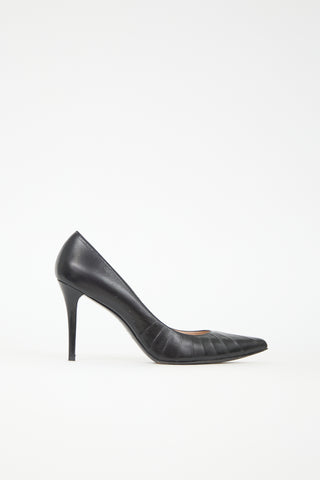 Stuart Weitzman Pleated Leather Pump