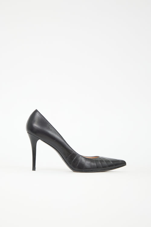 Stuart Weitzman Pleated Leather Pump