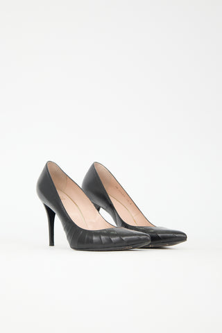 Stuart Weitzman Pleated Leather Pump