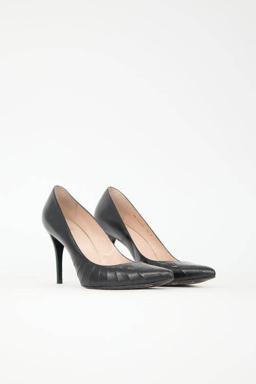 Stuart Weitzman Pleated Leather Pump