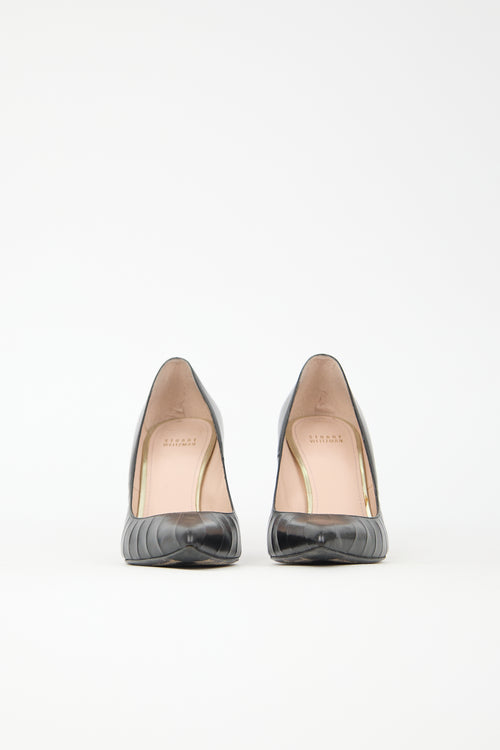 Stuart Weitzman Pleated Leather Pump