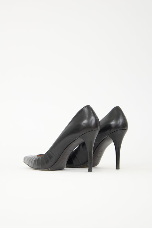Stuart Weitzman Pleated Leather Pump