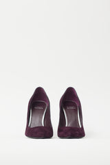 Stuart Weitzman Purple Suede Pointed Toe Pump