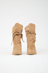 Stuart Weitzman Suede Wrap Around Strap Boot