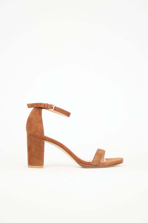 Stuart Weitzman Suede Nudist Sandal