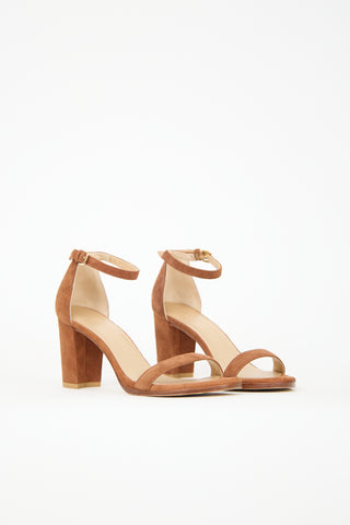Stuart Weitzman Suede Nudist Sandal