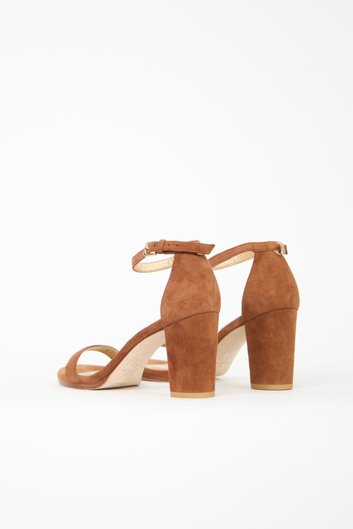 Stuart Weitzman Suede Nudist Sandal