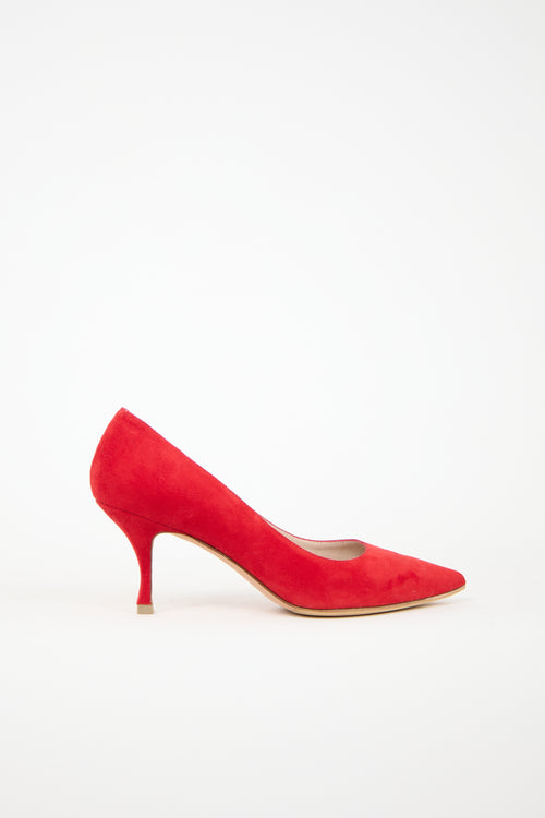 Stuart Weitzman Suede Tippi Pump
