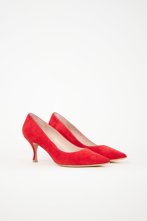 Stuart Weitzman Suede Tippi Pump
