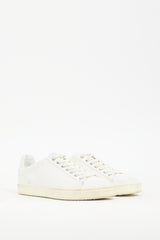 Stuart Weitzman White Leather Sparkly Sneaker
