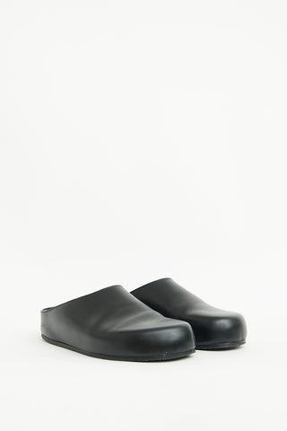 Studio Nicholson Black Leather Clog Loafer Mule