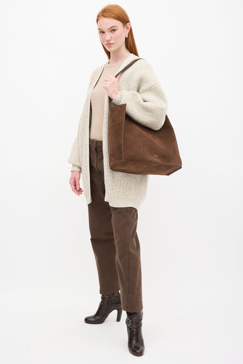 Studio Nicholson Brown Suede Doublet Tote