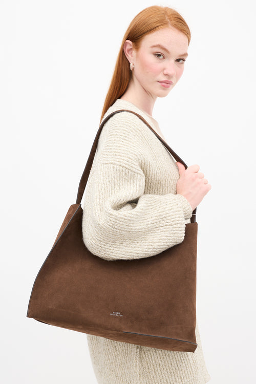 Studio Nicholson Brown Suede Doublet Tote